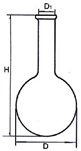 長頸圓底燒瓶3.3硼矽酸玻璃