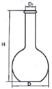 長頸平底燒瓶3.3硼矽酸玻璃
