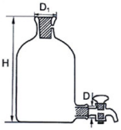 蒸餾水瓶-具下口活塞 吹制品